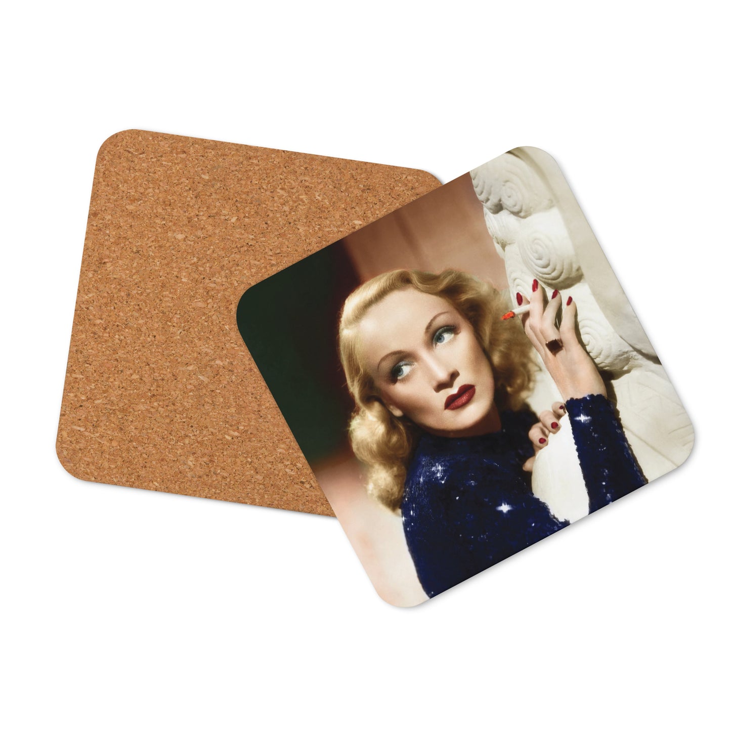 Marlene Dietrich Cork-back coaster