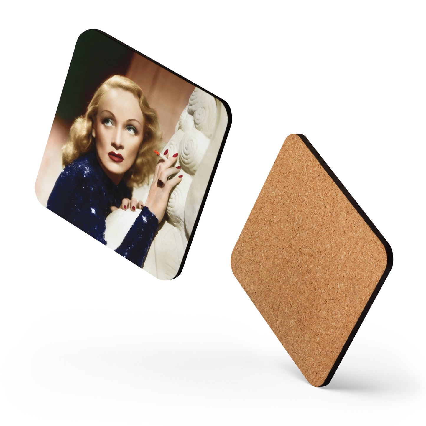 Marlene Dietrich Cork-back coaster
