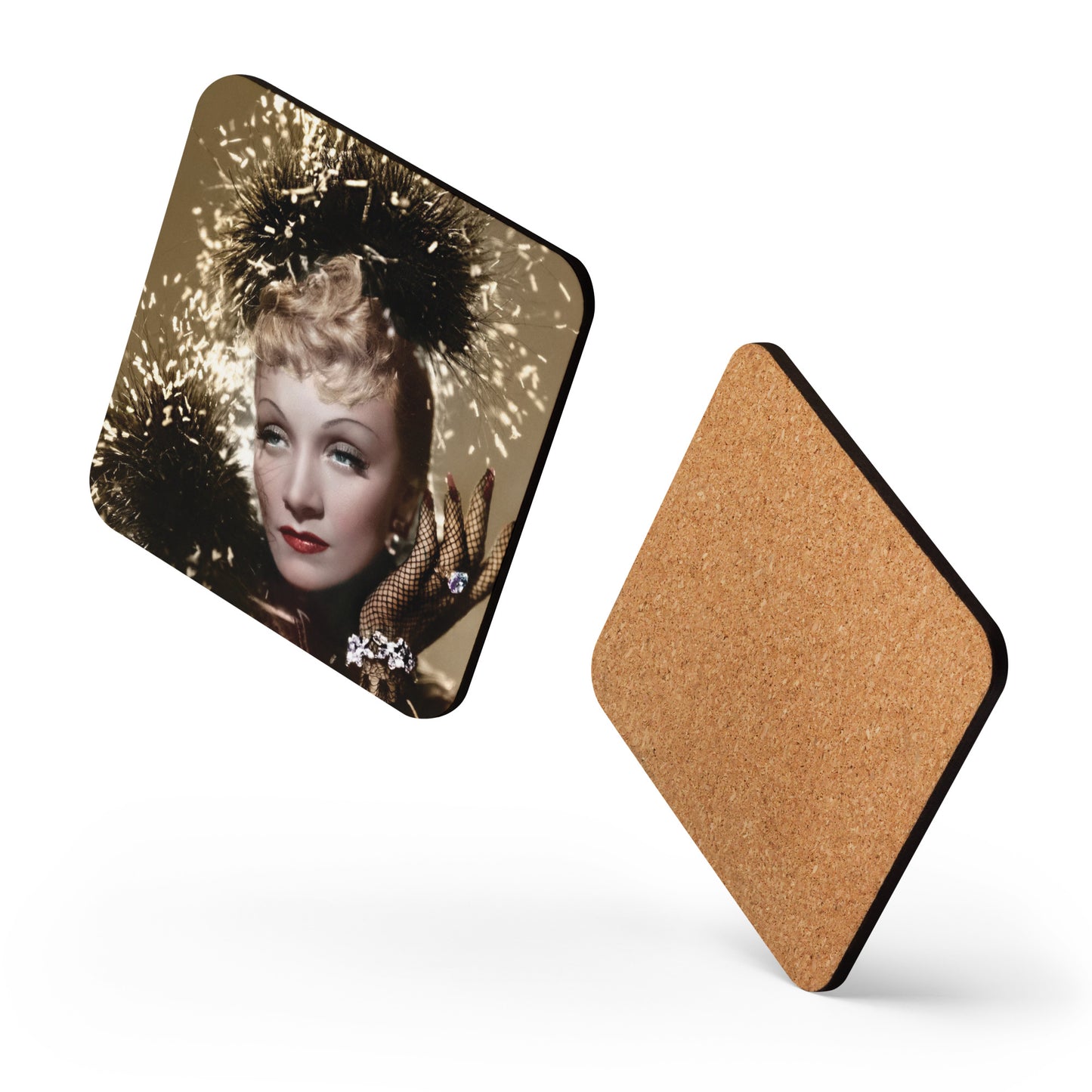 Marlene Dietrich The Golden Age of Hollywood Cork-back coaster